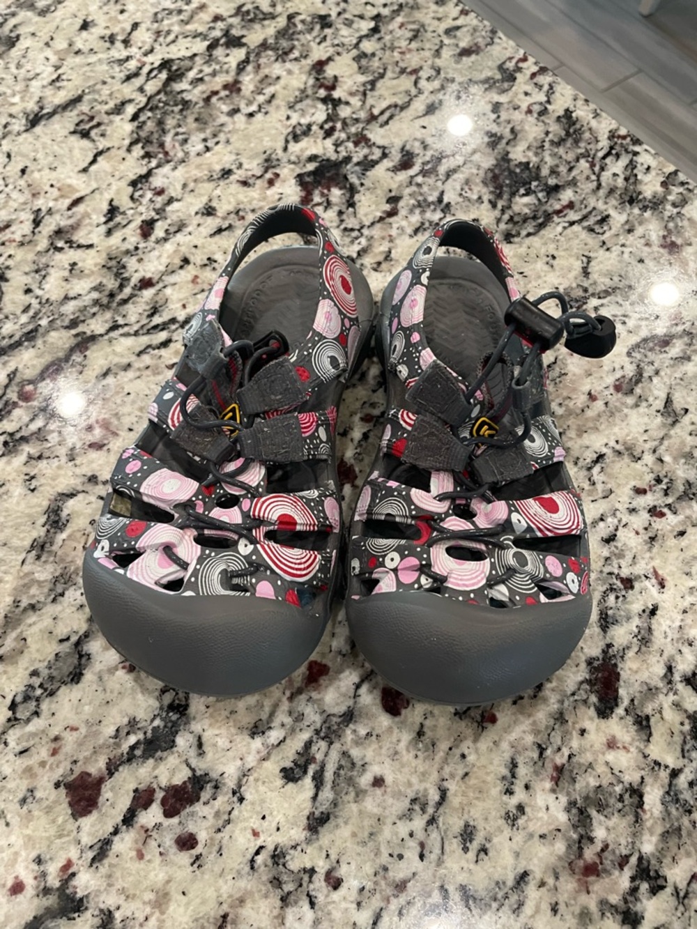 Keen Kids Closed-Toe Sandals in Pink, Gray & Black